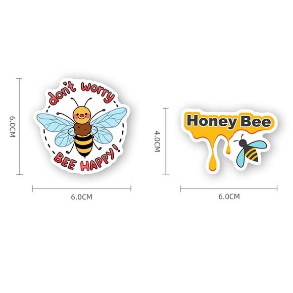 (50 pcs) Honey Bee Stickers Vinyl Stickers for Laptop Water Bottle Scrap… - Picture 5 of 8